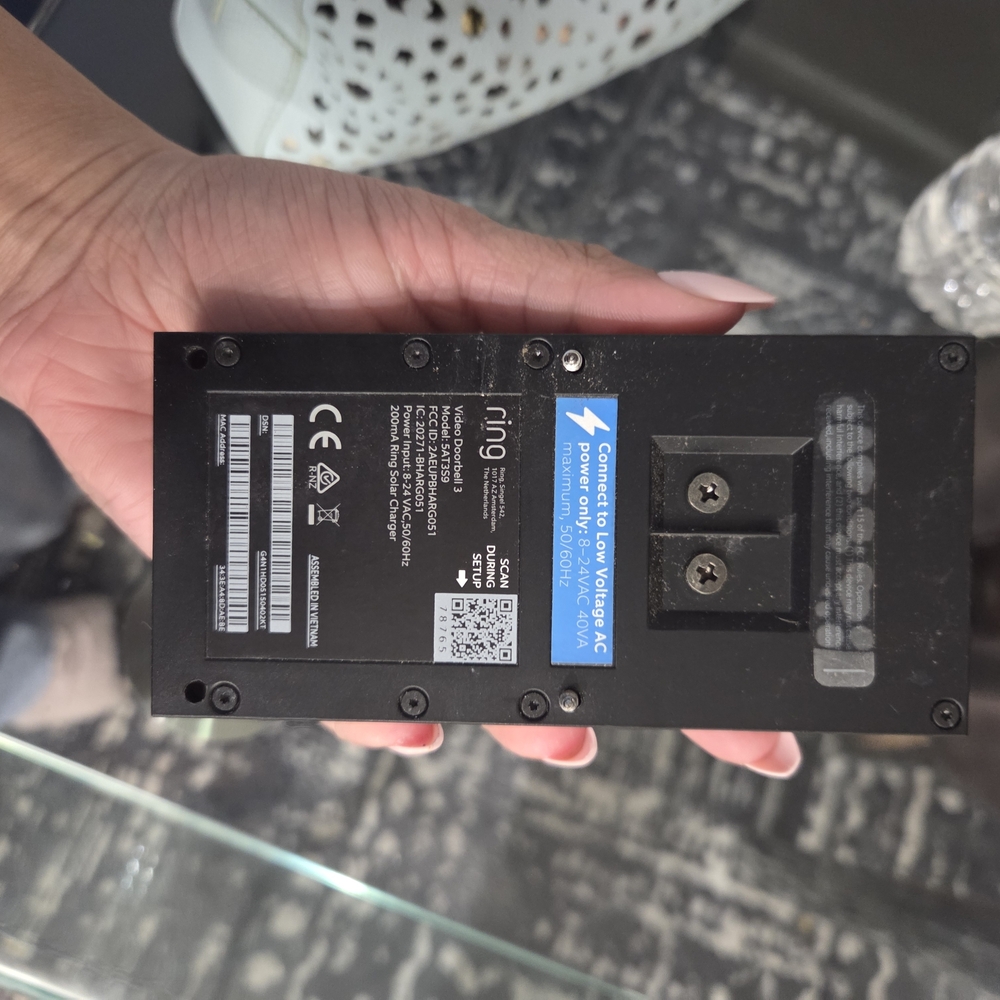 Ring Black Doorbell Power Kit Module